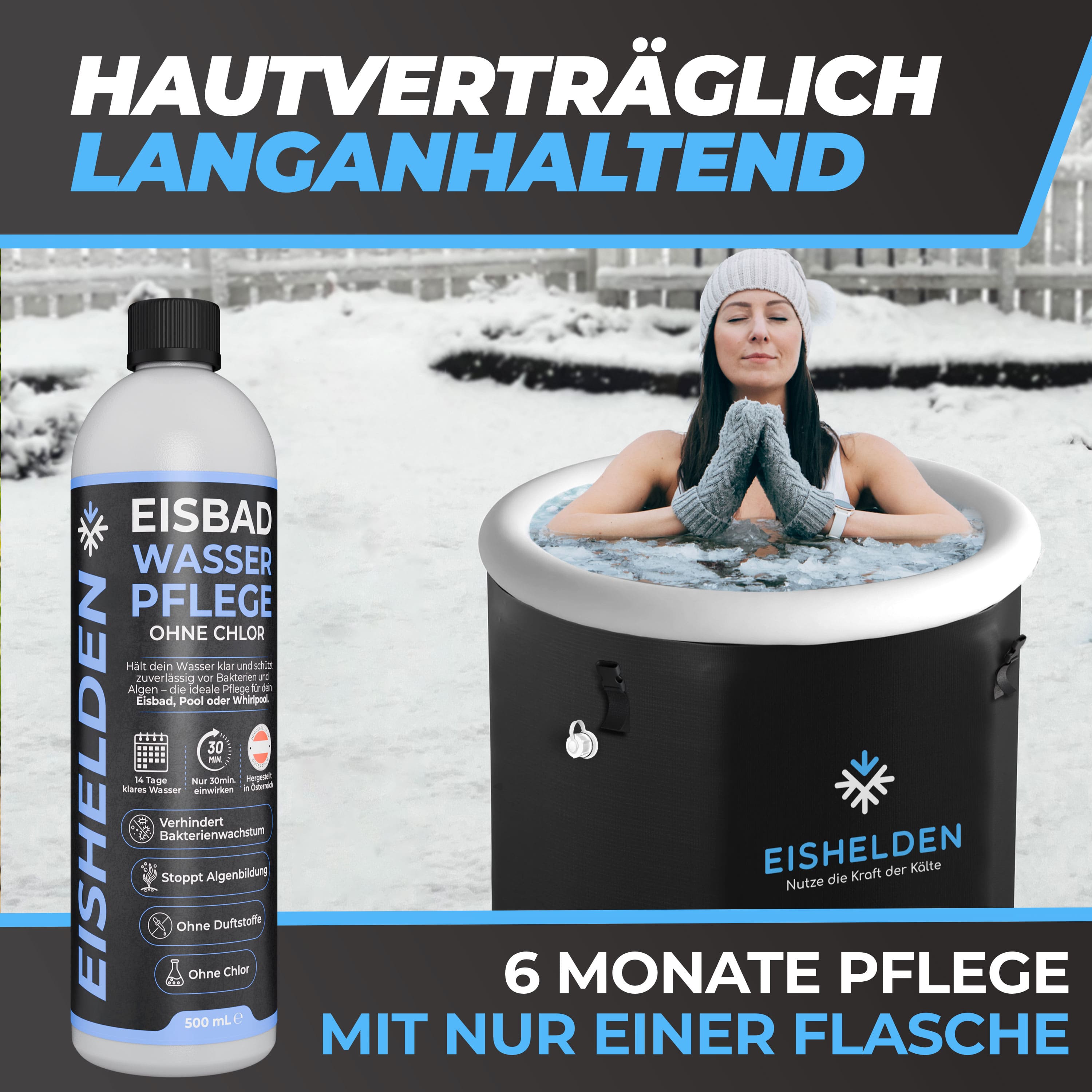 Eishelden Wasserpflege ohne Chlor fürs Eisbad