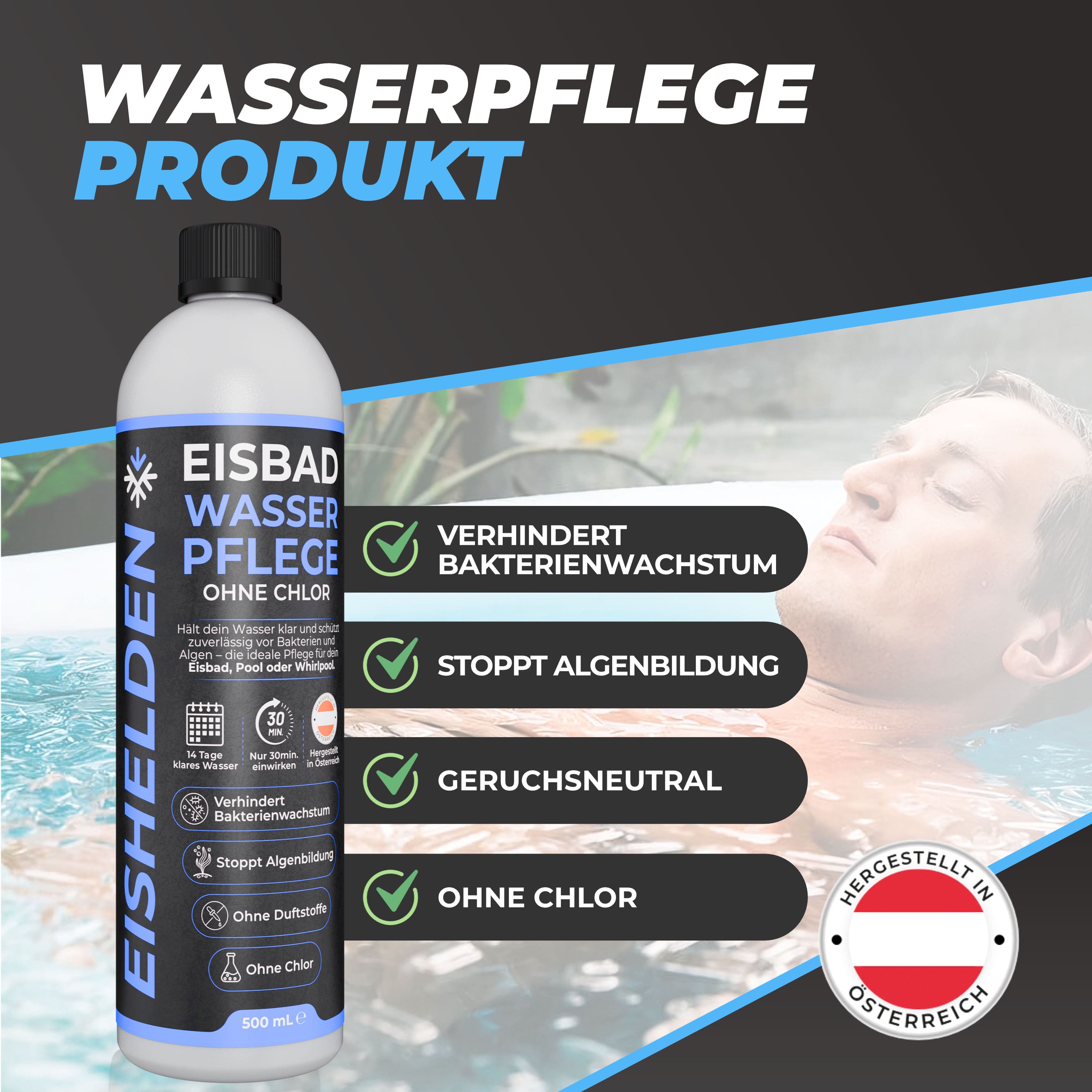 Eishelden Wasserpflege ohne Chlor fürs Eisbad